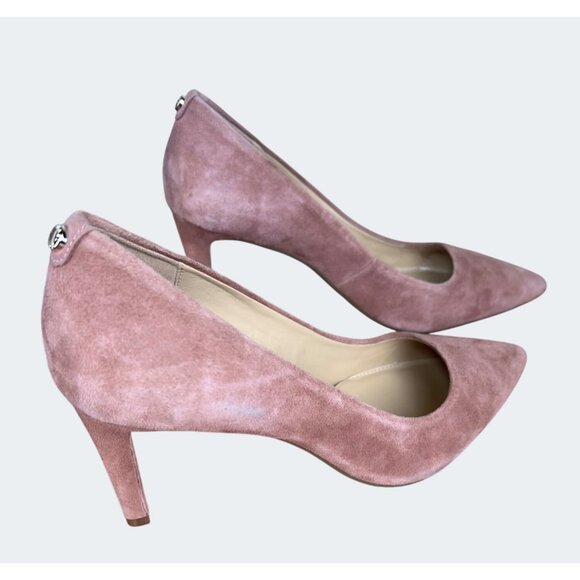 Michael Kors Suede Pointed Toe Pink Stiletto Heels Size 9.5 - Picture 13 of 13